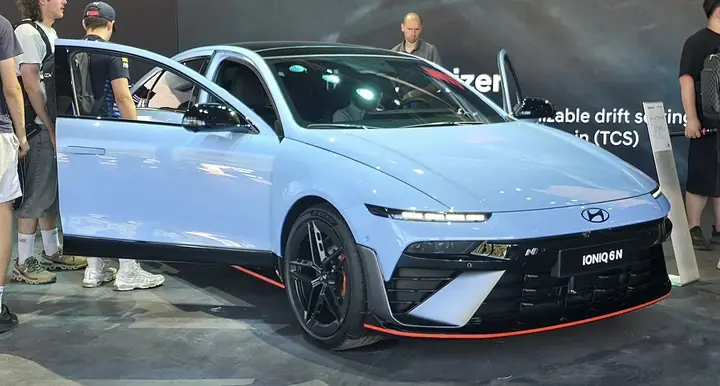Hyundai IONIQ 6 N — representative model photograph; exact trim and UK specification may differ